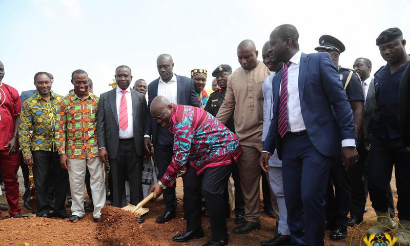 Nana Addo cuts sod