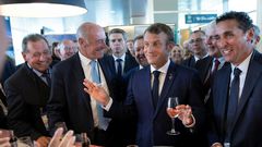 French President Emmanuel Macron sampling local wines in Agnlet, in the heart of Bordeaux, in August. He reportedly told winegrowers there would be no Dry January campaign