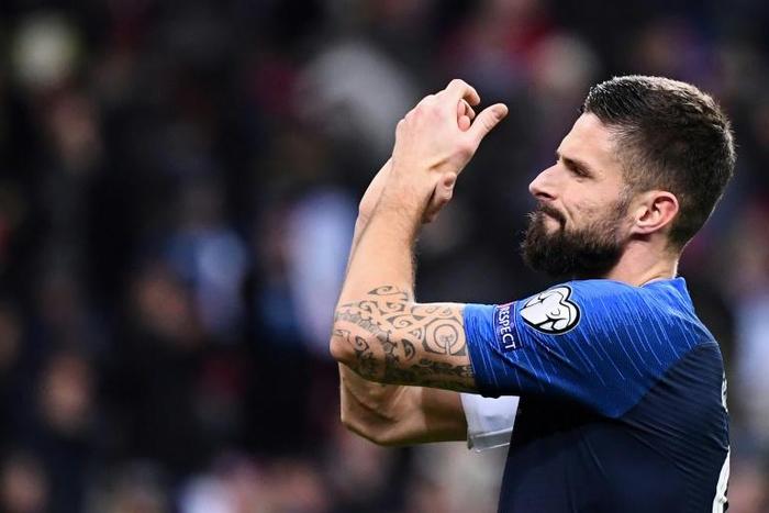 Olivier Giroud needs two more goals to equal Michel Platini's tally for France
