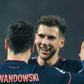 Bayern Munich midfielder Leon Goretzka (R) took a punch after a training ground tackle