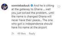 Sonnie Badu comment