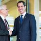 While there was no unanimous EU position on recognising Guaido, right, as Venezuela's interim leader, a European source said "the meeting (between him and Borrell) is a message in itself"