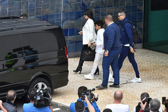 Cristiano Ronaldo arriving in Madeira where his mother fell sick Tuesday