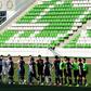 The Turkmenistan league resumed with a handshake as  champions Altyn Asyr, in white, took on leaders Kopetdag