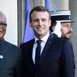 Mali's leader Ibrahim Boubacar Keita, seen here with French President Emmanuel Macron, has urged Malians against hostility to foreign forces in the country