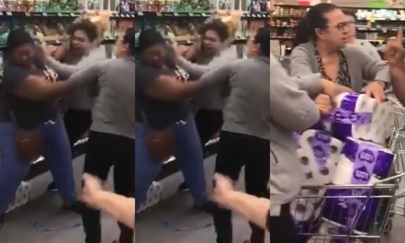 Women exchange blows inside shopping mall over toilet roll as Coronavirus brings shortage