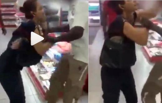 White woman dragged out of shopping mall after touching products without washing hands (video)