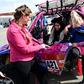 A Saudi woman dreams the dream while sitting in the car of Italian driver Camelia Liparoti