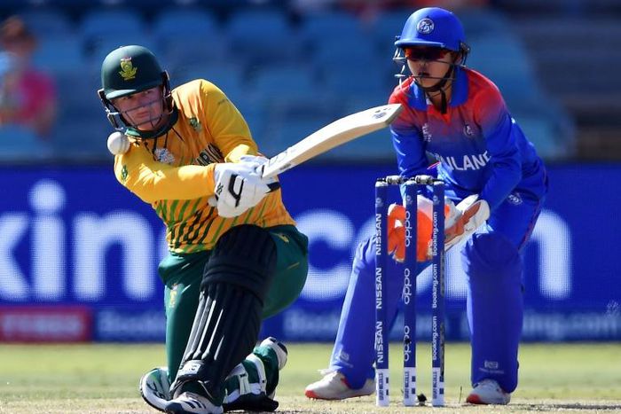 South Africa's Lizelle Lee hit a maiden T20 century against Thailand
