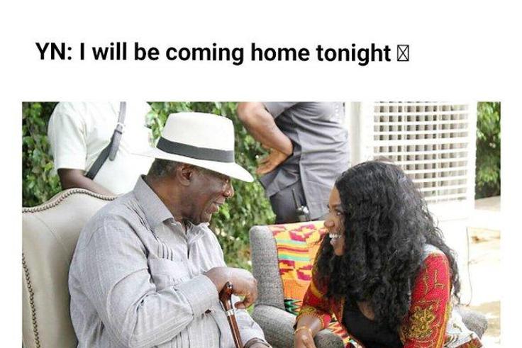 Yvonne Nelson and Kufour meme