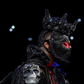 Deontay Wilder wore a mask complete with glowing red eyes for his ring walk- Credit: Reuters