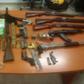 Weapons siezed during the raid by 2,500 police as well as army paratroopers