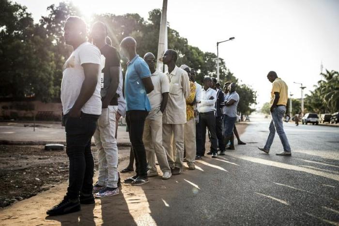 Voting in Sunday's presidential elections in the capital, Bissau. The small West African state is chronically unstable
