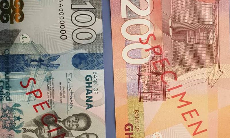 200 and 100 cedis notes