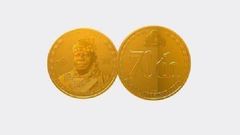 The 24-carat gold coins is to commemorate Otumfuo Osei Tutu II 20th anniversary