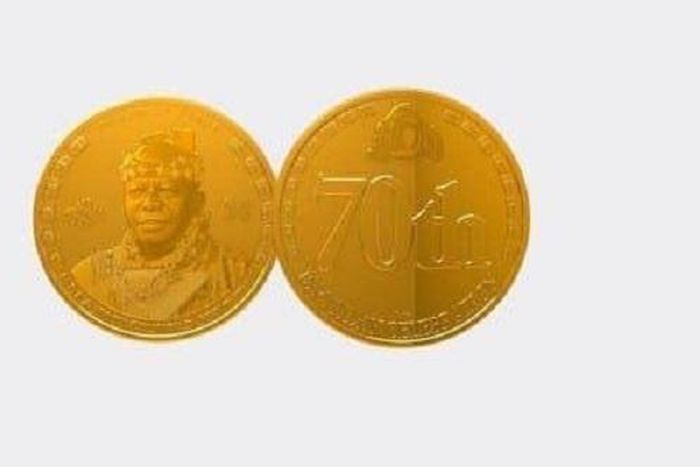 The 24-carat gold coins is to commemorate Otumfuo Osei Tutu II 20th anniversary