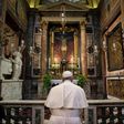 The 83-year-old pontiff's unannounced visit to a church with a crucifix from the times of the Great Plague came with Italy's hospitals running out beds