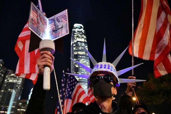 Three events are planned for Sunday, including a march to the US consulate to thank American leaders for legislation backing the city's protest movement