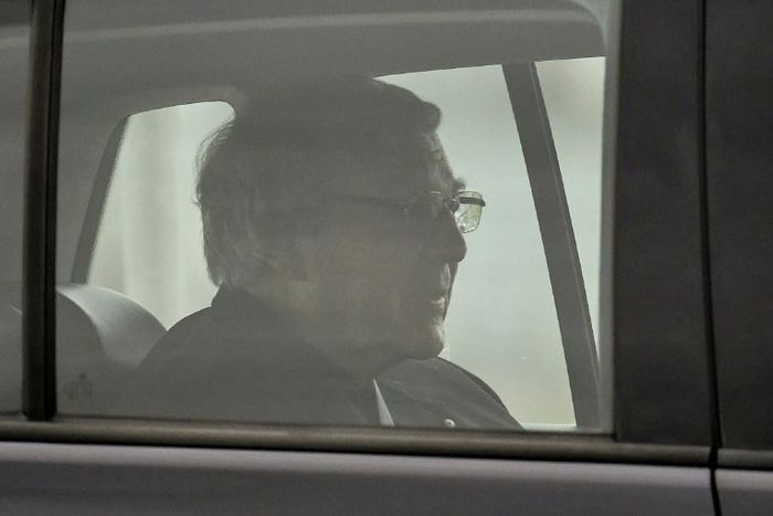 Australian Cardinal George Pell leaves a prison in Melbourne on Tuesday