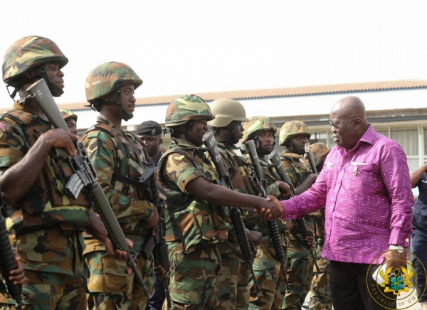 Nana Addo with the military