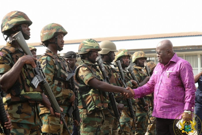 Nana Addo with the military
