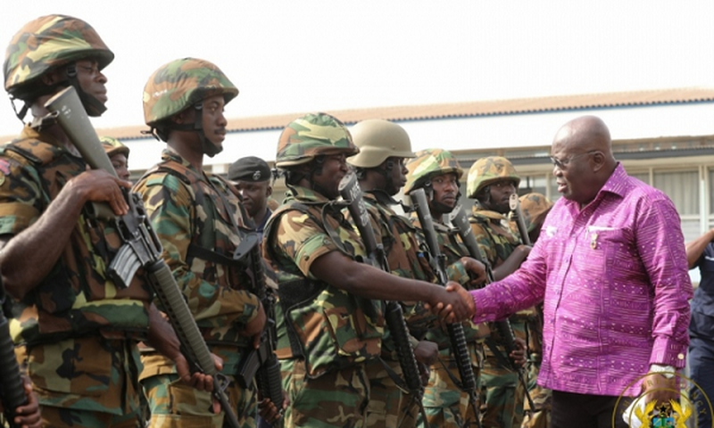 Nana Addo with the military