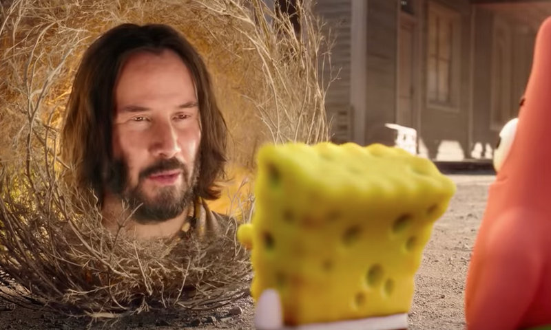 Keanu Is Inexplicably in the new 'SpongeBob' Movie