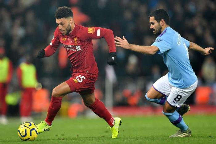 Liverpool deserve to be awarded the Premier League title even if the season is cancelled, says Manchester City star Ilkay Gundogan (right)