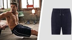 Get Sebastian Stan’s Sporty Velvet Shorts