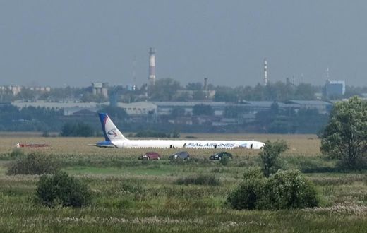 the Ural Airlines Airbus The A321 flying to Crimea hit a flock of seagulls shortly after take-off from Moscow's Zhukovsky airport