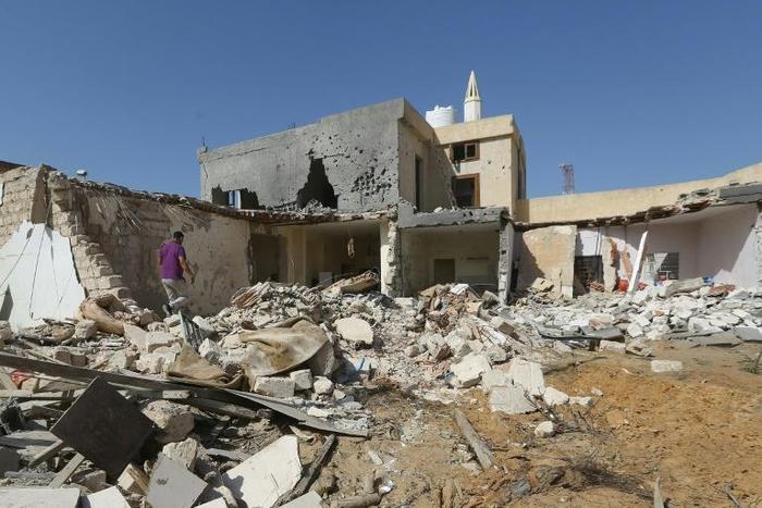 An area in the southern part of Tripoli is seen in October 2019 after a deadly air raid