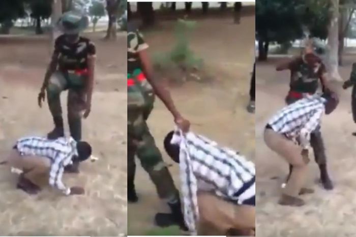 Angry soldiers assault a friendly civilian for merely saying “you’re beautiful” (video)