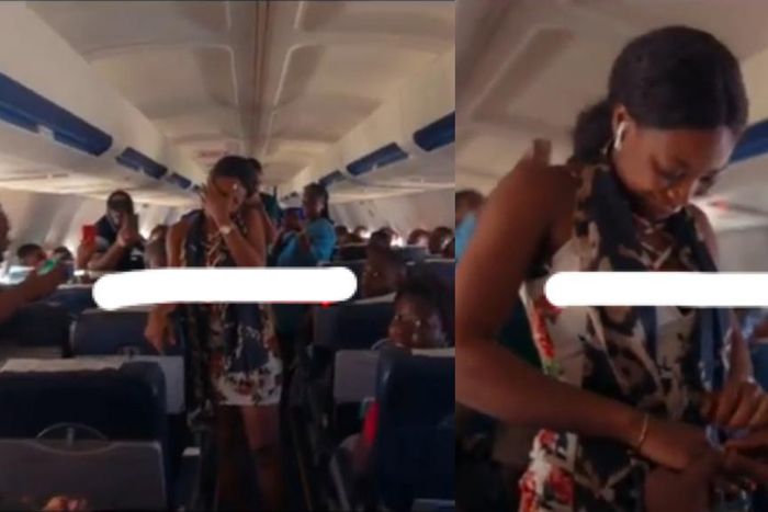 Despite's son propose to his girlfriend on a plane