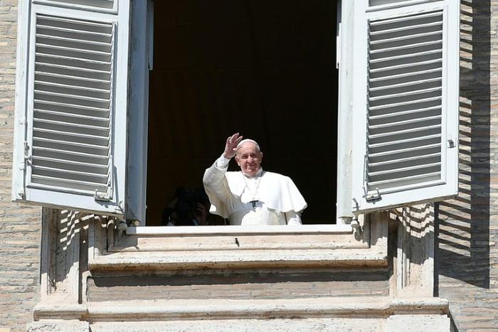 A glimpse of the pope after the livestream