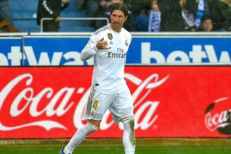 Sergio Ramos scored the opening goal for Real Madrid in their 2-1 win over Alaves on Saturday.