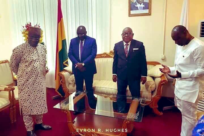 Ken Ofori-Atta prays before 2020 budget presentation