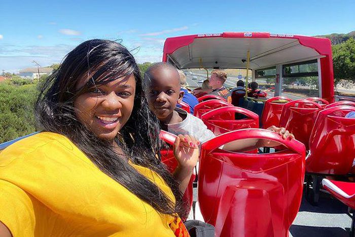 Tracey Boakye and her lovely son