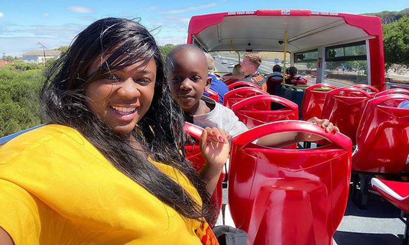 Tracey Boakye and her lovely son