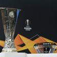 The UEFA Europa League trophy pictured ahead of the draw for the last 32