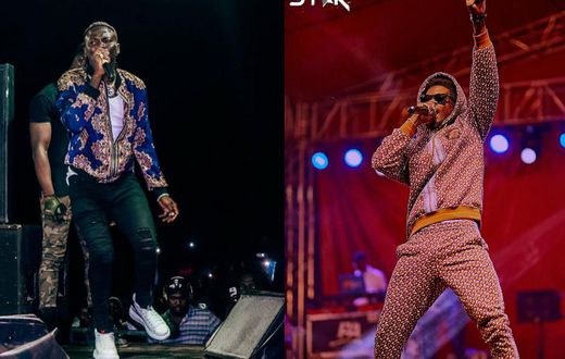 Stoneboy and Kuami Eugene perform in Nigeria