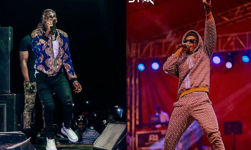 Stoneboy and Kuami Eugene perform in Nigeria
