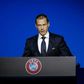UEFA president Aleksander Ceferin speaks during the UEFA Congress in Amsterdam in March