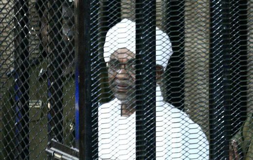 Sudan's traditional government banned two daily newspapers and two satellite channels, along with their parent companies, for allegedly receiving funding from former president Omar al-Bashir (pictured during his corruption trial in August 2019)