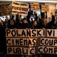 Demonstrators have staged protests against French-Polish film director Roman Polanski in France