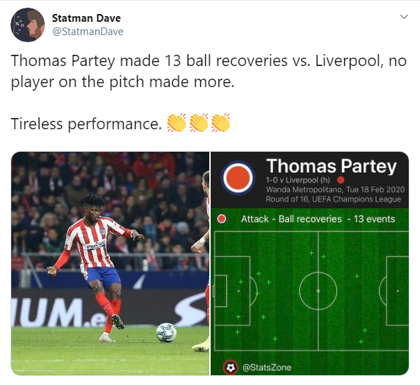 Fans heap praise on Thomas Partey
