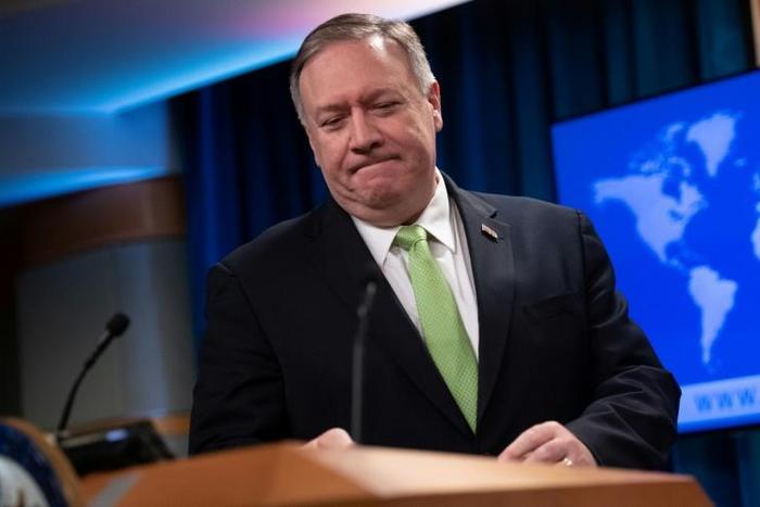 US Secretary of State Mike Pompeo holds a press conference at the State Department
