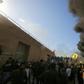 Iraqi protesters burning tires in front of the US embassy building in Baghdad: the US said that Russia and China's failure to condemn the attack undermined the credibility of the UN Security Council, of which they are permanent members
