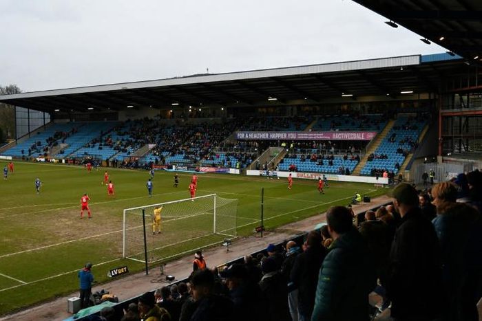 Fans watch Halifax play  Ebbsfleet in the National League