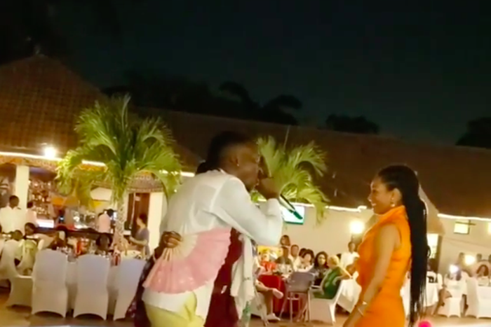 Nana Konadu and Zenator dance to Stonebwoy's song