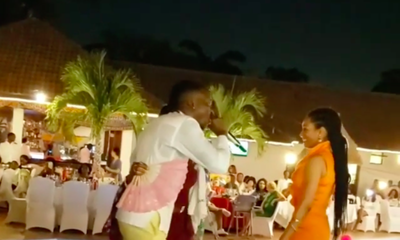 Nana Konadu and Zenator dance to Stonebwoy's song